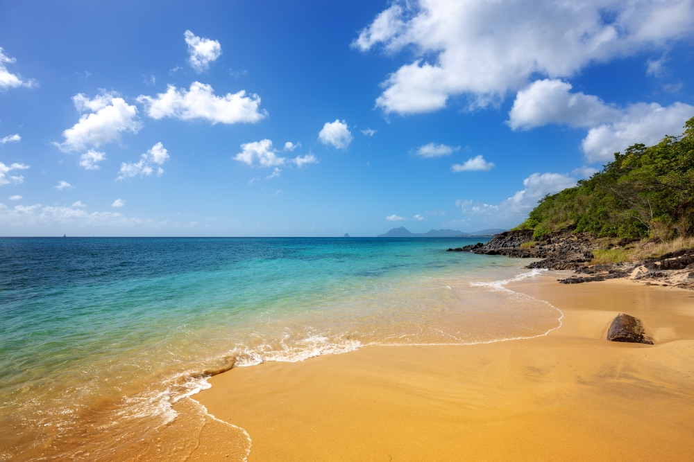 Exotická krása pláží na Martiniku, Karibik