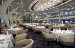 Celebrity Eclipse - Celebrity Cruises - prostřené stoly v Moonlight Sonata Restaurant 