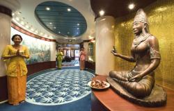 MSC Musica - MSC Cruises - Vstup do MSC Aurera Spa a sedící Buddha