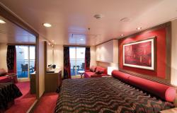 MSC Poesia - MSC Cruises - balkónová kajuta s manželskou postelí