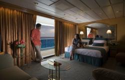 Rhapsody of the Seas - Royal Caribbean International - tříčlená rodina v luxusní kajutě na lodi